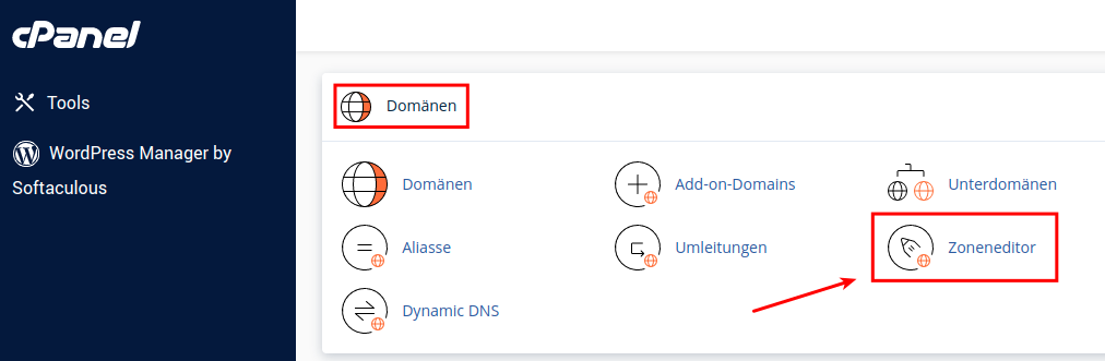 NovaTrend Services GmbH - cPanel DNS Zone Editor